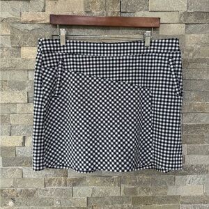 Lady Hagen Golf Tennis Pickleball Skort Skirt Navy Blue White Gingham 12
